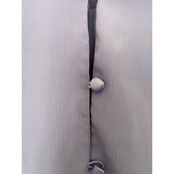 Vintage Victoria's Secret Gold Label Purple Pajama Shirt Button Up Size Small - Picture 3 of 7